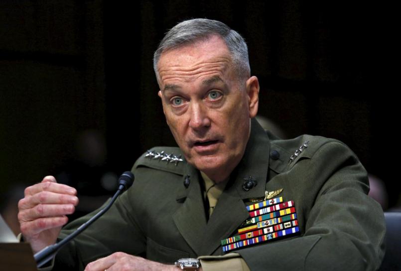 marine corps general joseph dunford testifies during the senate armed services committee nomination hearing to be chairman of the joint chiefs of staff on capitol hill in washington july 9 2015 photo reuters