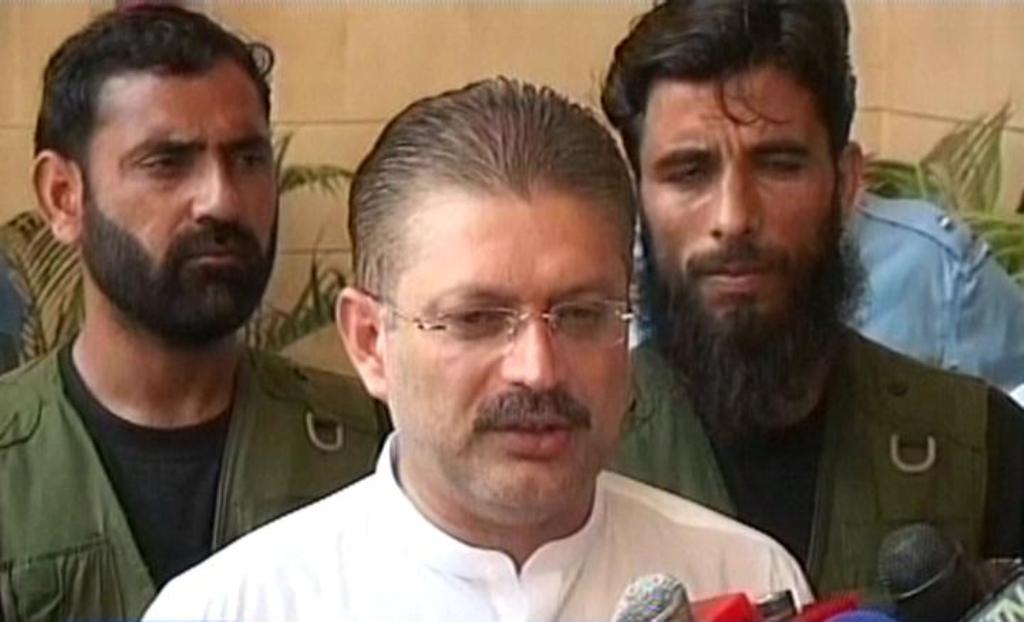 express news screengrab of sindh local government and information minister sharjeel inam memon