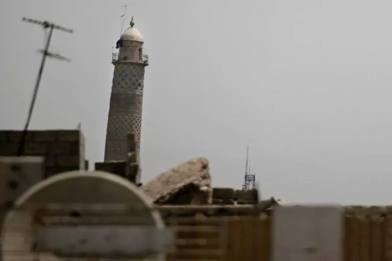 a black militant flag hangs from mosul 039 s al habda minaret at the grand mosque where islamic state leader abu bakr al baghdadi declared his caliphate back in 2014 in western mosul iraq may 29 2017 photo reuters a black militant flag hangs from mosul 039 s al habda minaret at the grand mosque where islamic state leader abu bakr al baghdadi declared his caliphate back in 2014 in western mosul iraq may 29 2017 photo reuters