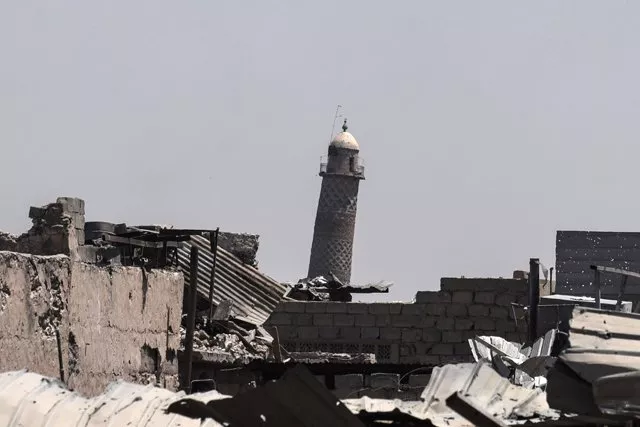 this file photo taken on june 19 2017 shows the leaning al hadba minaret as the iraqi forces advance towards the old city during the ongoing offensive to retake the last district still held by the islamic state is group fighters the islamic state jihadist group on june 21 2017 blew up mosul 039 s iconic leaning minaret and the adjacent mosque where their leader abu bakr al baghdadi made his only public appearance in 2014 a top commander said photo afp this file photo taken on june 19 2017 shows the leaning al hadba minaret as the iraqi forces advance towards the old city during the ongoing offensive to retake the last district still held by the islamic state is group fighters the islamic state jihadist group on june 21 2017 blew up mosul 039 s iconic leaning minaret and the adjacent mosque where their leader abu bakr al baghdadi made his only public appearance in 2014 a top commander said photo afp