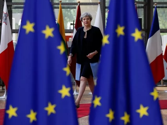 british prime minister theresa may arrives at the eu summit in brussels belgium june 22 2017 photo reuters british prime minister theresa may arrives at the eu summit in brussels belgium june 22 2017 photo reuters