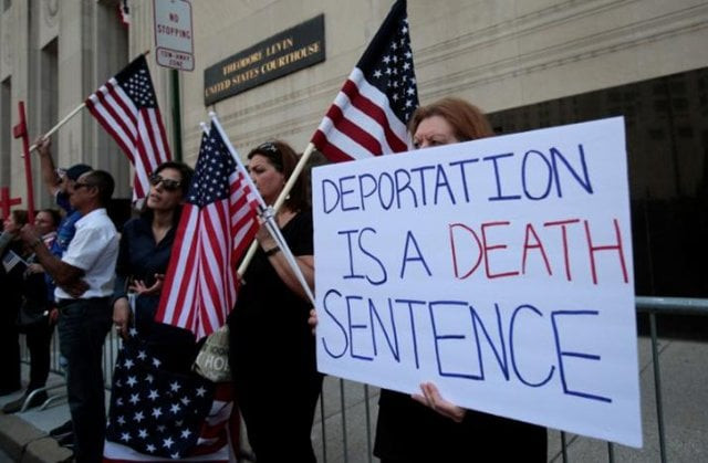 protesters rally outside the federal court just before a hearing to consider a class action lawsuit filed on behalf of iraqi nationals facing deportation in detroit michigan u s june 21 2017 photo reuters protesters rally outside the federal court just before a hearing to consider a class action lawsuit filed on behalf of iraqi nationals facing deportation in detroit michigan u s june 21 2017 photo reuters