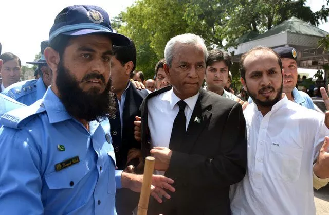 former pakistan muslim league nawaz leader nehal hashmi outside supreme court islamabad photo inp file former pakistan muslim league nawaz leader nehal hashmi outside supreme court islamabad photo inp file