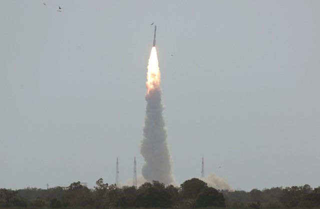 india 039 s polar satellite launch vehicle pslv c38 carrying cartosat 2 and 30 other satellites lifts off from the satish dhawan space centre in sriharikota india june 23 2017 photo reuters