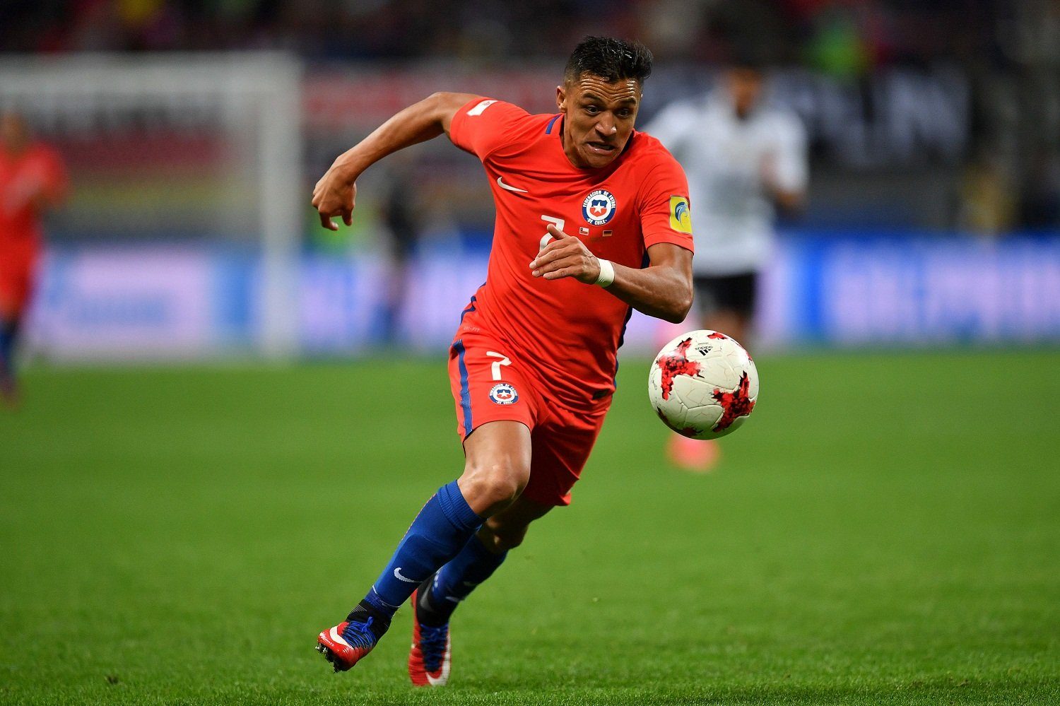 talisman the gunners 039 star voted man of the match became chile 039 s all time top scorer with his 38th international goal after capitalising on an early mistake in the german defence photo afp