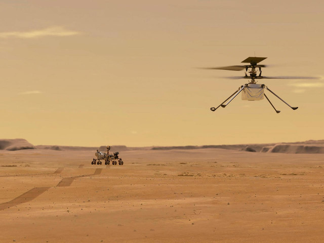 an illustration depicting nasa s ingenuity mars helicopter flying on the red planet an illustration depicting nasa s ingenuity mars helicopter flying on the red planet handout nasa photo afp an illustration depicting nasa s ingenuity mars helicopter flying on the red planet an illustration depicting nasa s ingenuity mars helicopter flying on the red planet handout nasa photo afp