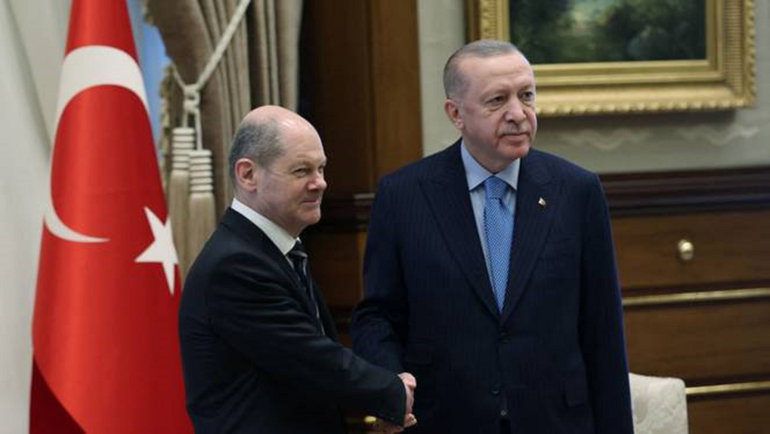 turkish president erdogan with german chancellor scholz in ankara during an earlier visit photo reuters