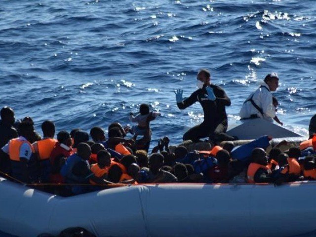 the ship will transport the people including 14 pregnant women and four infants to italian authorities photo reuters