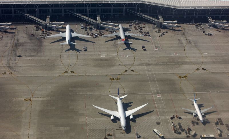 the elderly woman was detained by police at shanghai pudong international airport following the bizarre incident forcing nearly 150 passengers to be evacuated from the plane bound for guangzhou in southern china photo afp