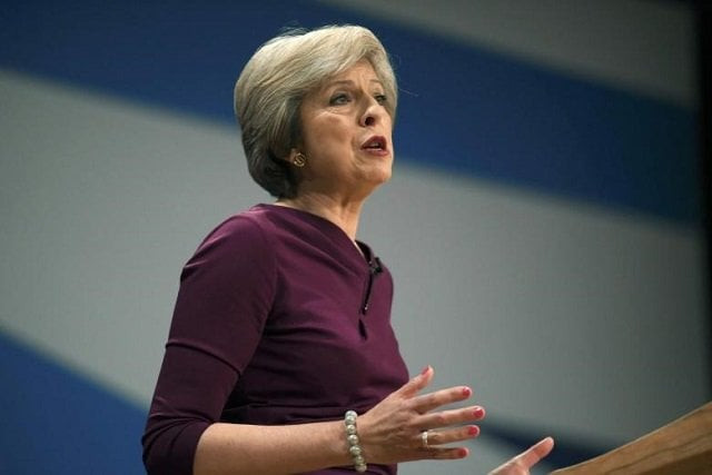 britain 039 s prime minister theresa may gives her speech on the final day of the annual conservative party conference in birmingham britain photo reuters britain 039 s prime minister theresa may gives her speech on the final day of the annual conservative party conference in birmingham britain photo reuters