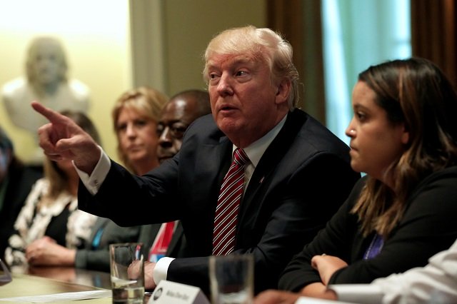 u s president donald trump talks to the media during his meeting with immigration crime victims at the white house in washington u s june 28 2017 photo reuters