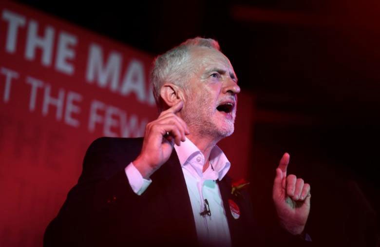 jeremy corbyn leader of labour party speaks at his closing election campaign rally in london june 7 2017 photo reuters