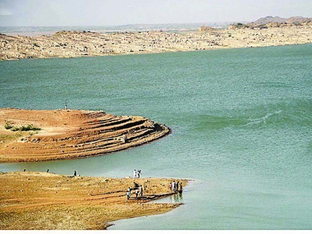 the hub dam supplies 100 million gallons per day of water to karachi photo express file