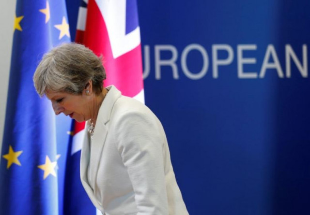 british prime minister theresa may leaves a news conference at the eu summit in brussels belgium june 23 2017 photo reuters british prime minister theresa may leaves a news conference at the eu summit in brussels belgium june 23 2017 photo reuters