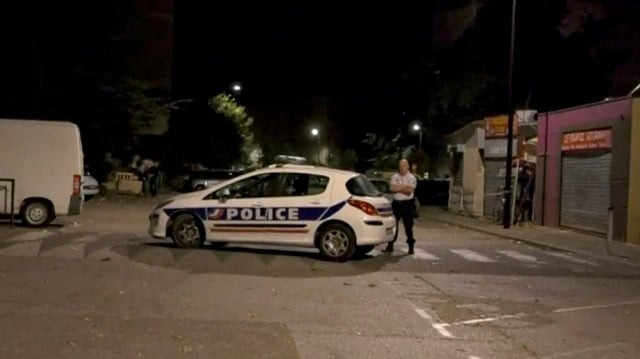 a police officer stands guard on a street near a scene of a shooting in front of a mosque in this still image from video in avignon france july 3 2017 a police officer stands guard on a street near a scene of a shooting in front of a mosque in this still image from video in avignon france july 3 2017