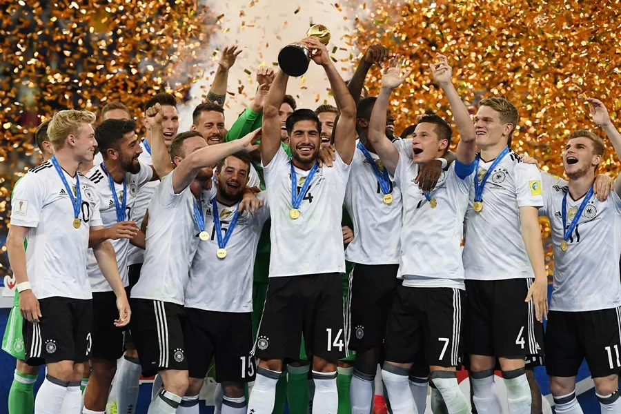 germany 039 s players lift the trophy after winning the 2017 confederations cup final football match between chile and germany at the saint petersburg stadium in saint petersburg on july 2 2017 photo afp germany 039 s players lift the trophy after winning the 2017 confederations cup final football match between chile and germany at the saint petersburg stadium in saint petersburg on july 2 2017 photo afp
