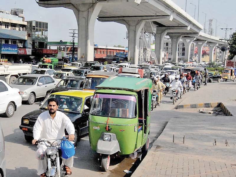 a view of a massive gridlock caused due to a religious rally on a road in rawalpindi photo nni