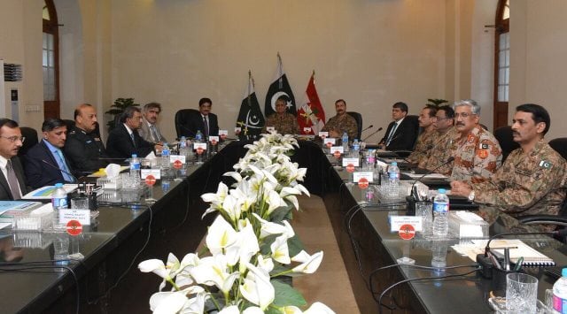 army chief general javed qamar bajwa presides over a meeting of the sindh apex committee photo ispr