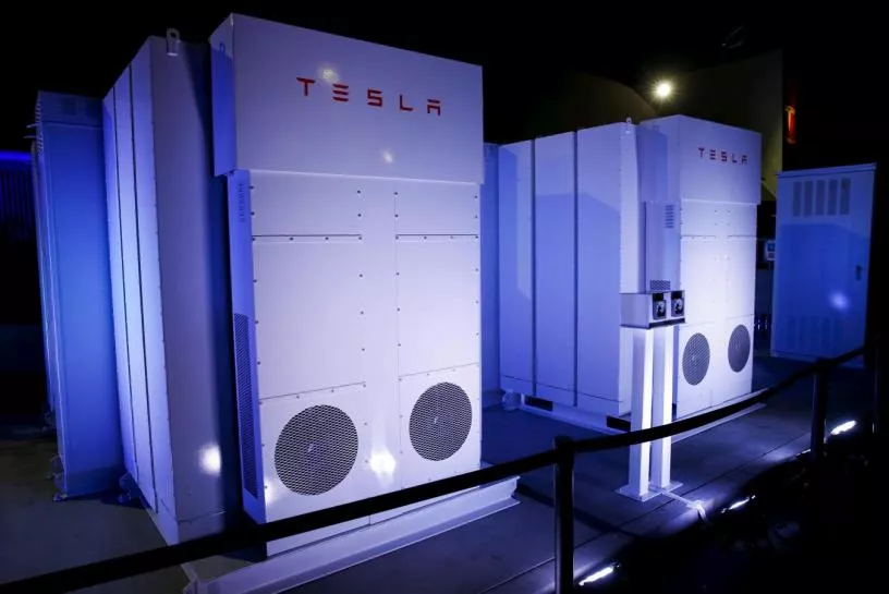 tesla energy batteries for businesses and utility companies are pictured providing energy for the tesla motors powerwall home battery event in hawthorne california photo reuters tesla energy batteries for businesses and utility companies are pictured providing energy for the tesla motors powerwall home battery event in hawthorne california photo reuters