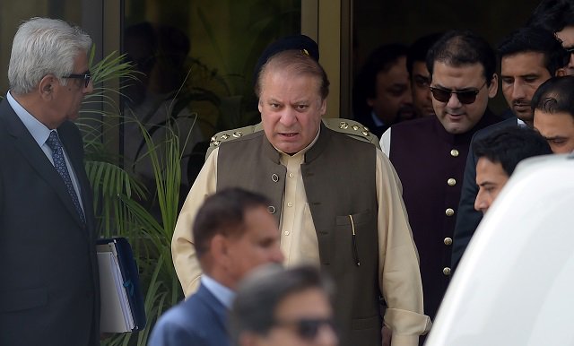 prime minister nawaz sharif alongside his son hussain nawaz appearing for jit in june photo reuters