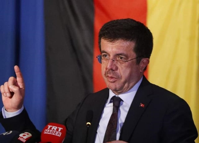 turkey 039 s economy minister nihat zeybekci makes a speech in cologne germany march 5 2017 photo reuters turkey 039 s economy minister nihat zeybekci makes a speech in cologne germany march 5 2017 photo reuters