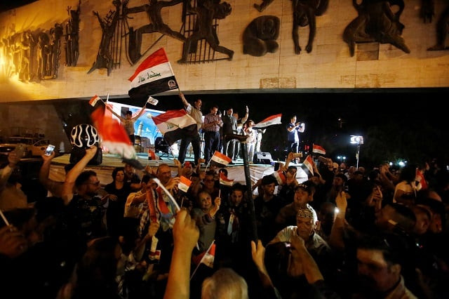 iraqis celebrate as prime minister haider al abadi announces victory over islamic state in mosul in baghdad iraq july 10 2017 photo reuters iraqis celebrate as prime minister haider al abadi announces victory over islamic state in mosul in baghdad iraq july 10 2017 photo reuters