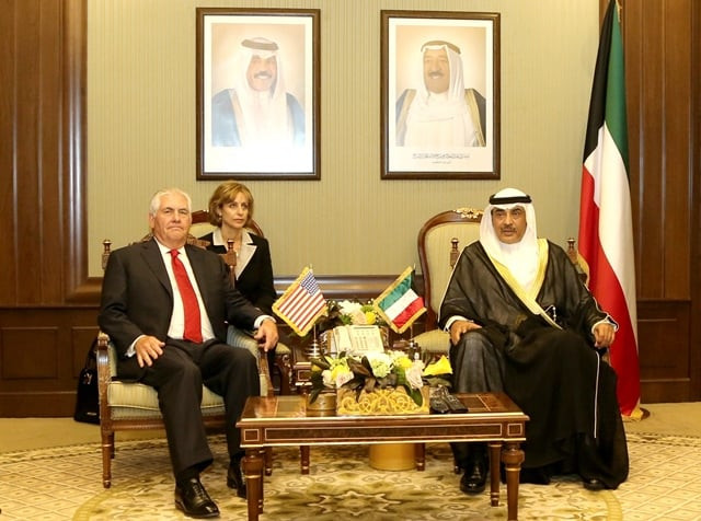 a photo provided by the kuwaiti news agency kuna on july 10 2017 shows kuwaiti foreign minister sheikh sabah al khaled al sabah r receiving us secretary of state rex tillerson l at the foreign ministry headquarters in kuwait city photo afp a photo provided by the kuwaiti news agency kuna on july 10 2017 shows kuwaiti foreign minister sheikh sabah al khaled al sabah r receiving us secretary of state rex tillerson l at the foreign ministry headquarters in kuwait city photo afp