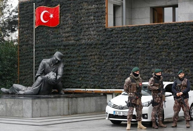 members of the turkish police special forces stand guard at the police headquarters in istanbul turkey january 17 2017 photo reuters members of the turkish police special forces stand guard at the police headquarters in istanbul turkey january 17 2017 photo reuters