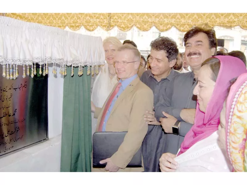 k p education minister at the stone laying ceremony of a local school in peshawar photo abdul ghaffar baig express k p education minister at the stone laying ceremony of a local school in peshawar photo abdul ghaffar baig express