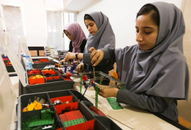 members of afghan robotics girls team which was denied entry into the united states for a competition photo reuters members of afghan robotics girls team which was denied entry into the united states for a competition photo reuters