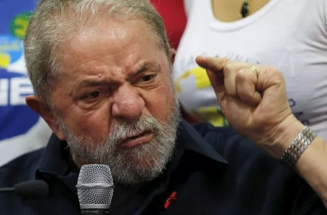 former brazilian president luiz inacio lula da silva gives a statement to the media after being detained for questioning in a federal investigation of a bribery and money laundering scheme in sao paulo brazil march 4 2016 photo reuters former brazilian president luiz inacio lula da silva gives a statement to the media after being detained for questioning in a federal investigation of a bribery and money laundering scheme in sao paulo brazil march 4 2016 photo reuters