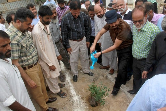 the participants of the event were encouraged to take saplings home with them in order to continue this initiative at their own homes photo athar khan express