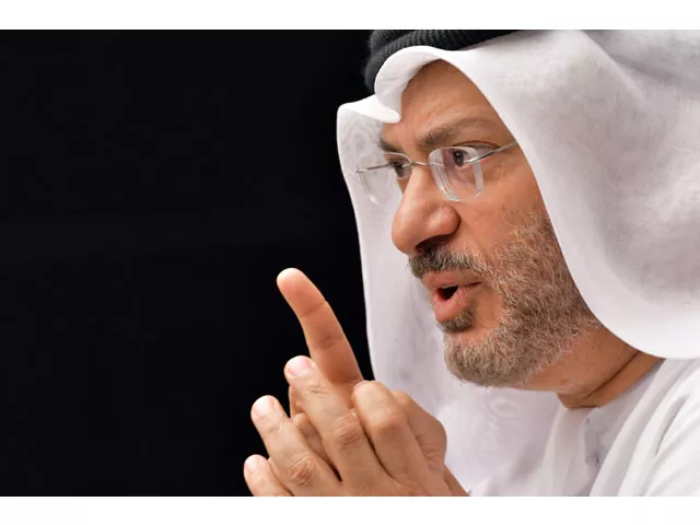 this file photo taken on june 24 2017 shows uae state minister for foreign affairs anwar gargash speaks during a press conference at his office in dubai photo afp this file photo taken on june 24 2017 shows uae state minister for foreign affairs anwar gargash speaks during a press conference at his office in dubai photo afp