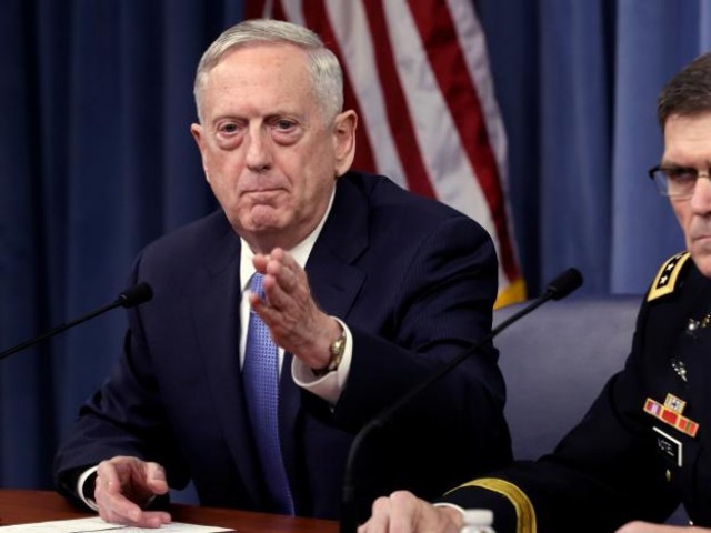 us defence secretary james mattis left and army gen joseph votel commander of us central command brief the media at the pentagon in washington april 11 2017 photo reuters