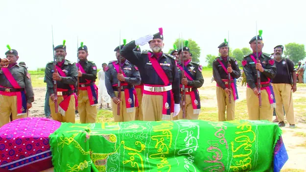 the martyred warden muhammad khan was laid to rest in his hometown pano aqil sukkur photo online the martyred warden muhammad khan was laid to rest in his hometown pano aqil sukkur photo online