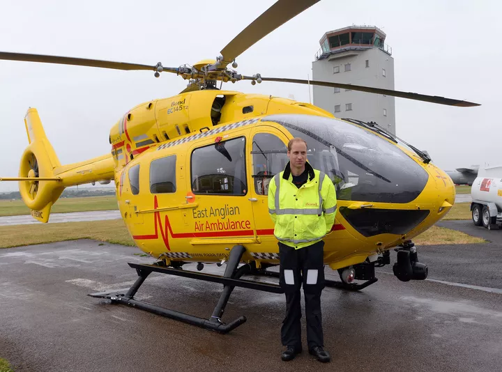 britain 039 s prince william poses by his helicopter as he begins his new job as a co pilot with the east anglian air ambulance eaaa at cambridge airport britain photo reuters britain 039 s prince william poses by his helicopter as he begins his new job as a co pilot with the east anglian air ambulance eaaa at cambridge airport britain photo reuters