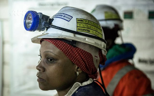 a woman miner works at the rustenberg chrome mine in south africa photo afp file a woman miner works at the rustenberg chrome mine in south africa photo afp file
