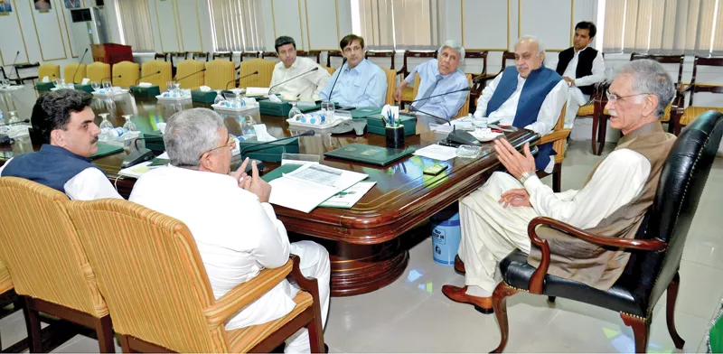 k p chief minister pervez khattak discusses extension of the sehat insaf card facility photo express k p chief minister pervez khattak discusses extension of the sehat insaf card facility photo express