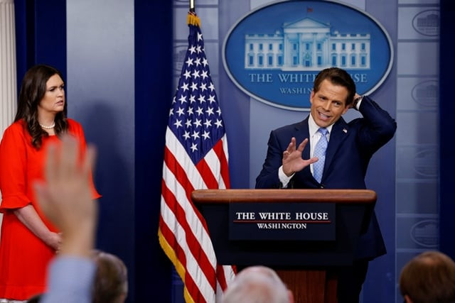 white house communications director anthony scaramucci flanked by white house press secretary sarah sanders speaks at the daily briefing at the white house in washington photo reuters file white house communications director anthony scaramucci flanked by white house press secretary sarah sanders speaks at the daily briefing at the white house in washington photo reuters file