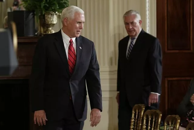 u s vice president mike pence l arrives with secretary of state rex tillerson r to attend a joint press conference held by u s president donald trump and colombian president juan manuel santos at the white house in washington u s may 18 2017 photo reuters u s vice president mike pence l arrives with secretary of state rex tillerson r to attend a joint press conference held by u s president donald trump and colombian president juan manuel santos at the white house in washington u s may 18 2017 photo reuters