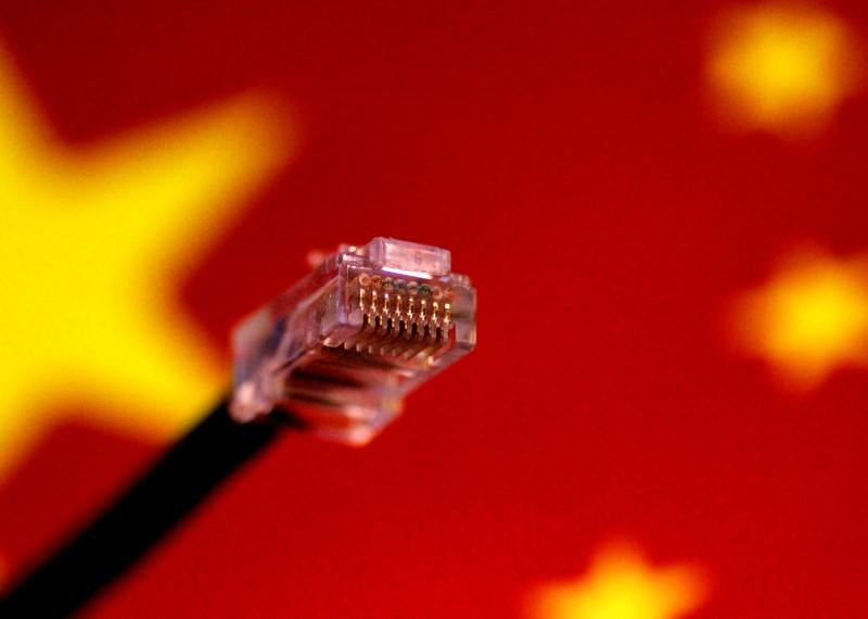 a computer network cable is seen above a chinese flag in this july 12 2017 illustration photo photo reuters