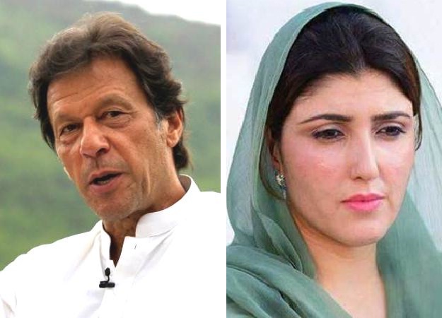 pti chief imran khan and man ayesha gulalai photo file