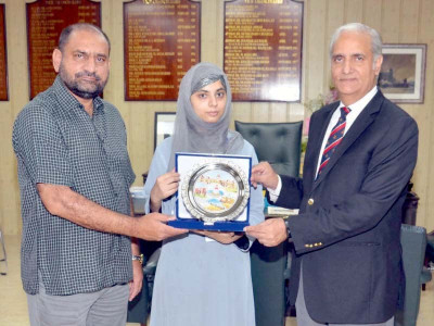 standing punjab university students honoured