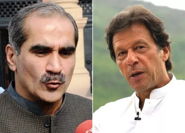 pml n leader khawaja saad rafique and pti chief imran khan photo file pml n leader khawaja saad rafique and pti chief imran khan photo file