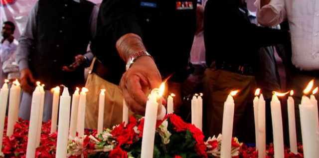 various programmes were organised all over sindh on friday to pay homage to the martyred police officers photo athar khan various programmes were organised all over sindh on friday to pay homage to the martyred police officers photo athar khan