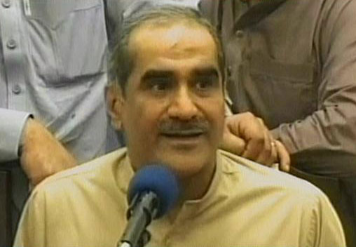 pml n leader khawaja saad rafique addresses a news conference in gujranwala on august 7 2017 express news screen grab