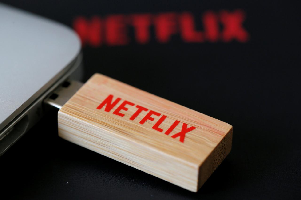 an usb key with the logo of netflix the american provider of on demand internet streaming media is seen in this illustration photo in paris september 15 2014 photo reuters