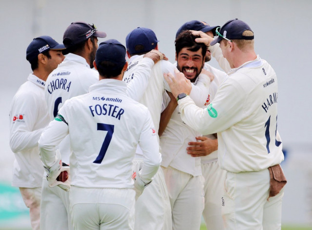 at his best operating in windy conditions with swing at his disposal and fair bounce in the pitch mohammad amir returned figures of 10 72 to demolish the yorkshire batting line up photo courtesy essex at his best operating in windy conditions with swing at his disposal and fair bounce in the pitch mohammad amir returned figures of 10 72 to demolish the yorkshire batting line up photo courtesy essex