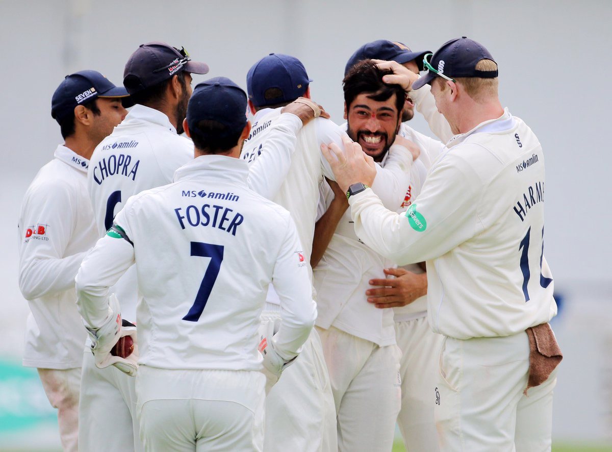 at his best operating in windy conditions with swing at his disposal and fair bounce in the pitch mohammad amir returned figures of 10 72 to demolish the yorkshire batting line up photo courtesy essex