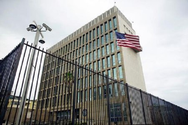 an exterior view of the u s embassy is seen in havana cuba june 19 2017 photo reuters
